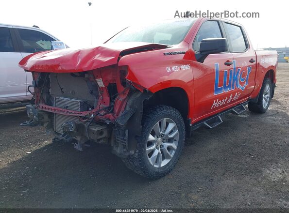 3GCPDBEK4NG519984 2022 CHEVROLET SILVERADO Red წინა მარცხენა ხედი სამი მეოთხედიდან