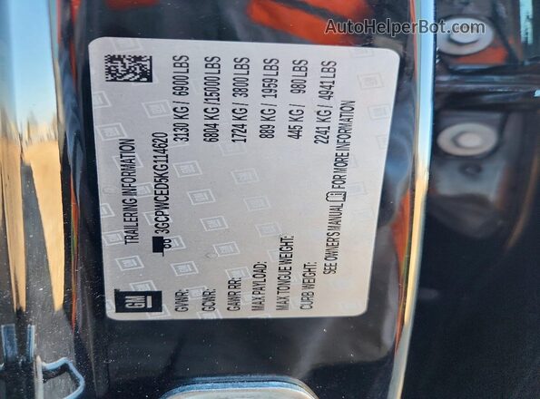 3GCPWCED5KG114620 2019 CHEVROLET SILVERADO Черный 