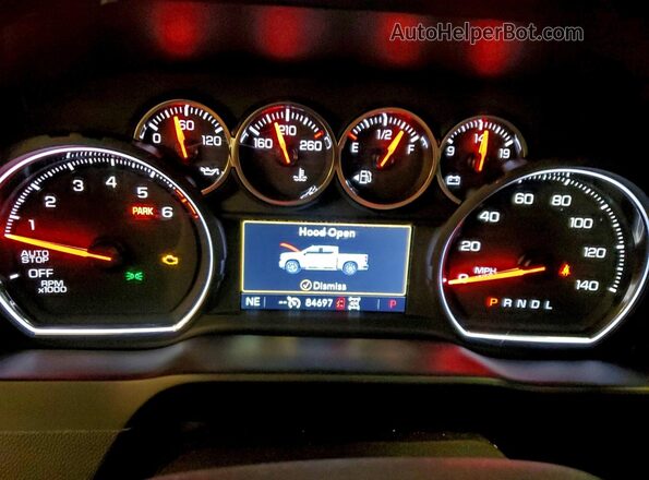 3GCUYEED9KG138797 2019 CHEVROLET 1500 Бордовый Вид щитка приборов