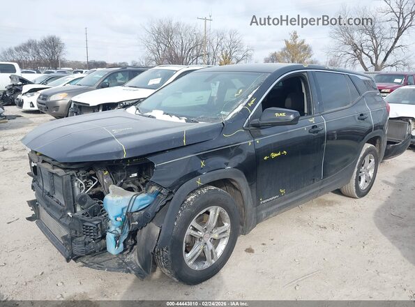 3GKALMEV5JL234375 2018 GMC TERRAIN Black წინა მარცხენა ხედი სამი მეოთხედიდან