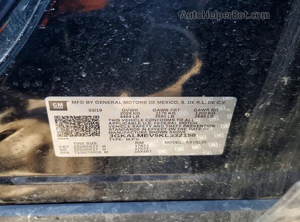 3GKALMEV5KL332159 2019 GMC TERRAIN Black 