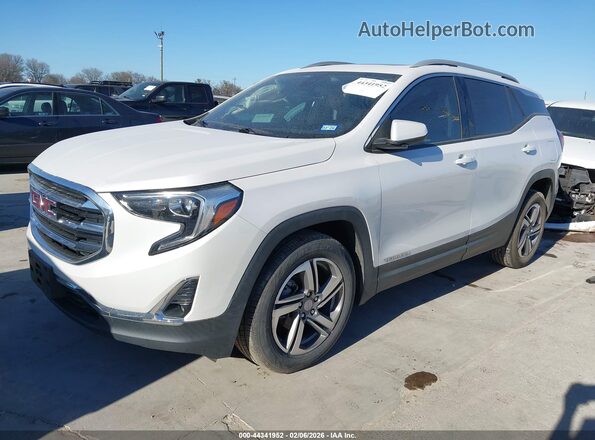 3GKALPEV9ML354931 2021 GMC TERRAIN White წინა მარცხენა ხედი სამი მეოთხედიდან