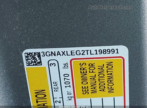 3GNAXLEG2TL198991 2026 CHEVROLET EQUINOX Gray Engine compartment view