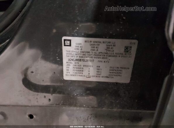 3GNCJMSB7GL261517 2016 CHEVROLET TRAX Золотой Вид подкапотного пространства
