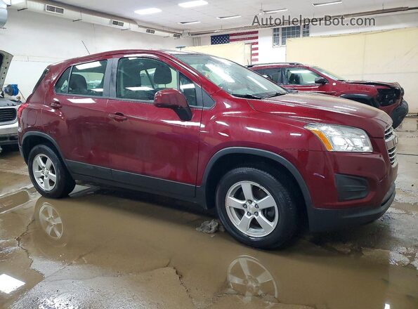 3GNCJNSB1GL260689 2016 CHEVROLET TRAX Burgundy 