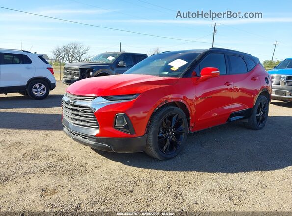 3GNKBERS8PS229525 2023 CHEVROLET BLAZER Red წინა მარცხენა ხედი სამი მეოთხედიდან