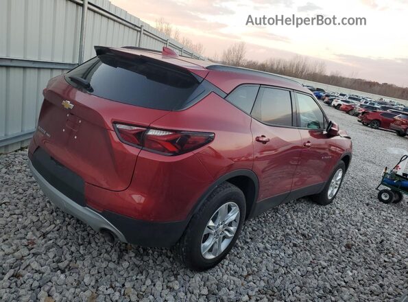 3GNKBHR41NS157745 2022 CHEVROLET BLAZER Burgundy Trasero derecho