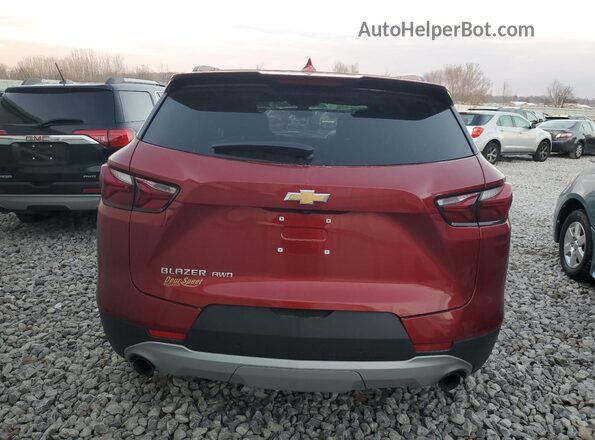 3GNKBHR41NS157745 2022 CHEVROLET BLAZER Burgundy Vista trasera