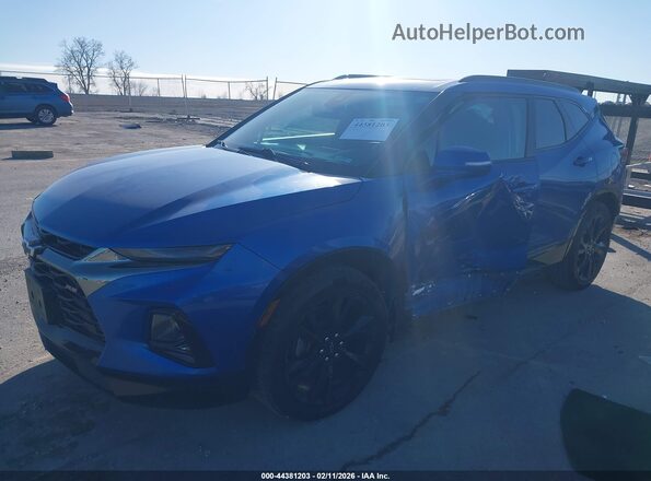 3GNKBJRS1KS620534 2019 CHEVROLET BLAZER Синий Передняя левая четверть