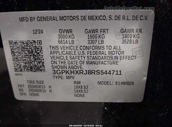 3GPKHXRJ8RS544711 2024 HONDA PROLOGUE Black ძრავის განყოფილების ხედი