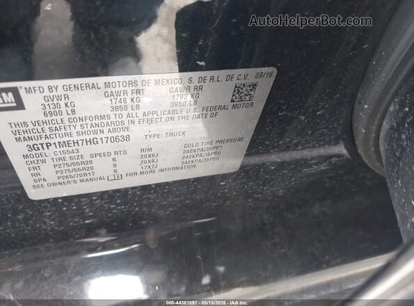 3GTP1MEH7HG170638 2017 GMC SIERRA Black Vista del compartimento del motor