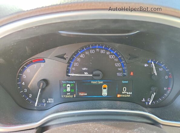 3GYFNBE35GS581406 2016 CADILLAC SRX White Instrument cluster view