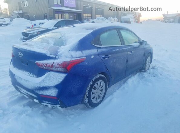 3KPC24A31JE005336 2018 HYUNDAI ACCENT Синий Задняя правая четверть