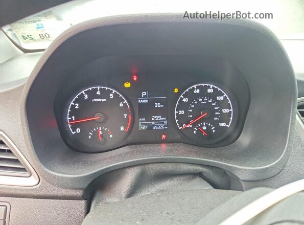 3KPC24A31JE020385 2018 HYUNDAI ACCENT Gray Vista del cuadro de instrumentos