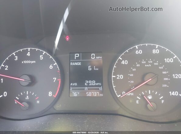 3KPC24A31KE080216 2019 HYUNDAI ACCENT Blue Հետևի նստատեղերի տեսք