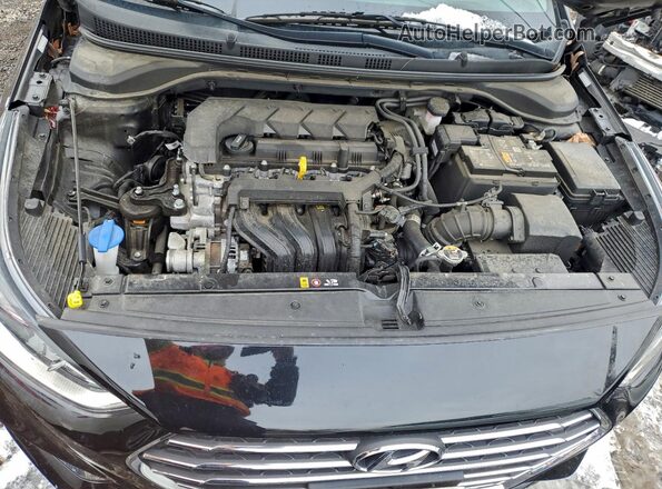 3KPC24A68NE157498 2022 HYUNDAI ACCENT Black უკანა სალონის ხედი