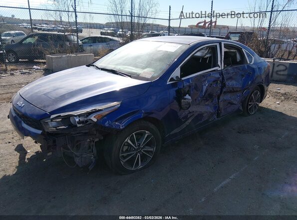3KPF24AD1NE416795 2022 KIA FORTE Blue წინა მარცხენა ხედი სამი მეოთხედიდან