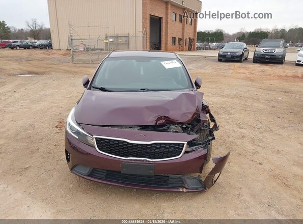 3KPFK4A78JE182899 2018 KIA FORTE Burgundy Widok zestawu wskaźników