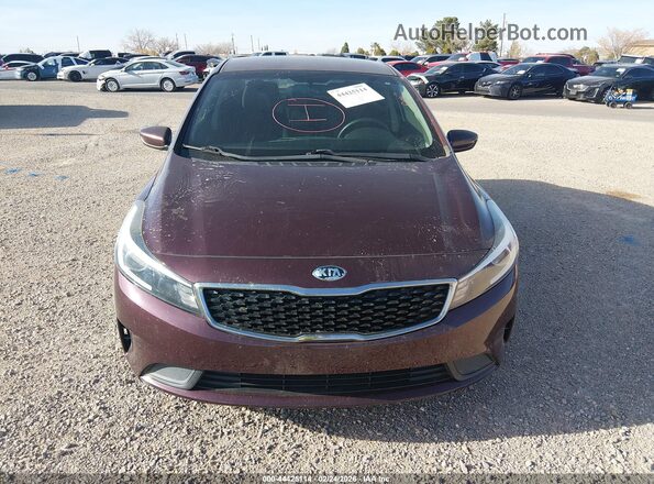 3KPFL4A71JE235987 2018 KIA FORTE Burgundy Սարքավորումների վահանակի տեսք