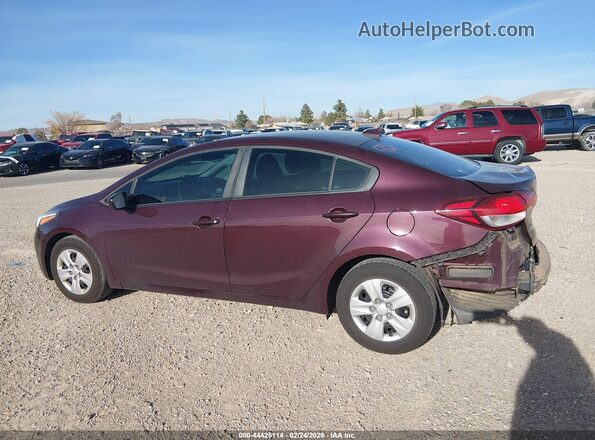 3KPFL4A71JE235987 2018 KIA FORTE Burgundy Սալոնի 360 աստիճան տեսք
