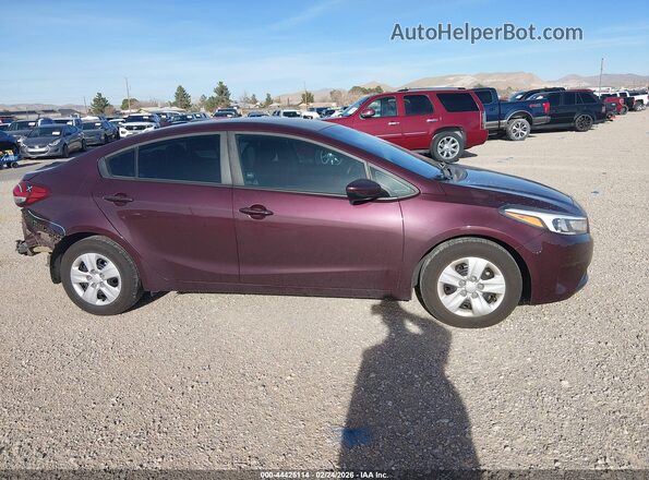 3KPFL4A71JE235987 2018 KIA FORTE Burgundy Սալոնի հետևի տեսք