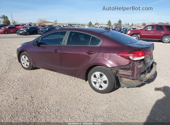 3KPFL4A71JE235987 2018 KIA FORTE Burgundy Հետևի ձախ