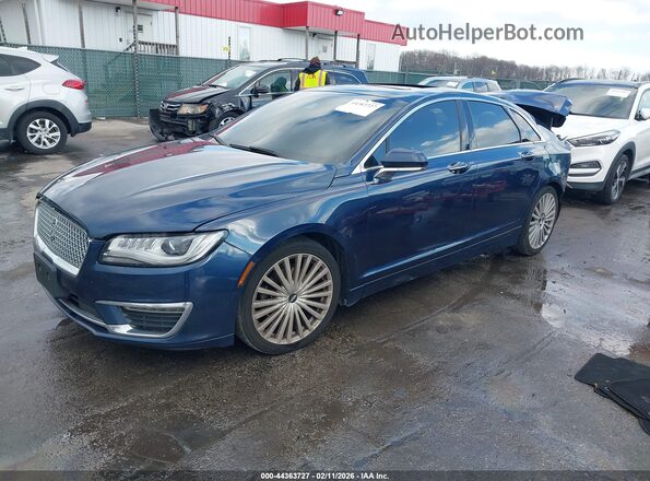 3LN6L5F9XHR634475 2017 LINCOLN MKZ Blue Առջևի ձախ երեք քառորդ տեսարան
