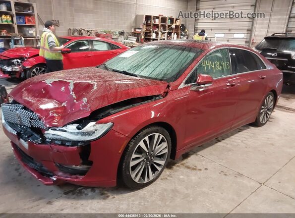 3LN6L5MU2HR608072 2017 LINCOLN MKZ HYBRID Red Առջևի ձախ երեք քառորդ տեսարան