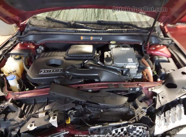 3LN6L5MU2HR608072 2017 LINCOLN MKZ HYBRID Red Հետևի տեսք