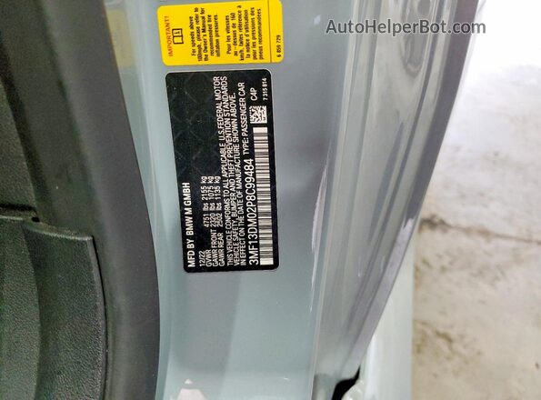 3MF13DM02P8C99484 2023 BMW M2 Серебряный Вид подкапотного пространства