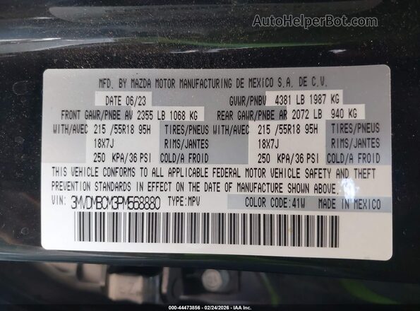 3MVDMBCM3PM568880 2023 MAZDA CX-30 Черный 