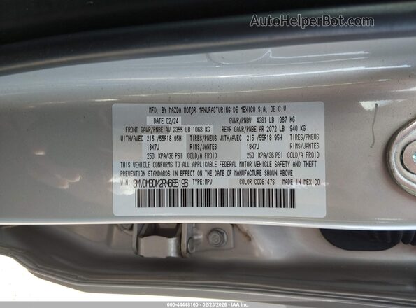3MVDMBDM2RM665196 2024 MAZDA CX-30 Silver Շարժիչի բաժամունքի տեսք