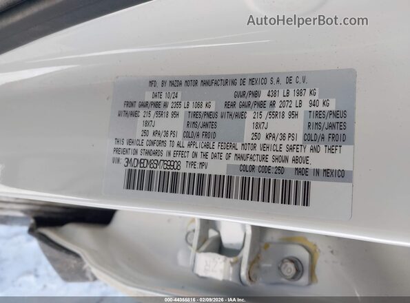 3MVDMBDM8SM769908 2025 MAZDA CX-30 White 
