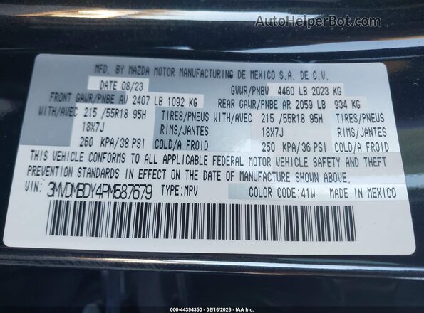 3MVDMBDY4PM587679 2023 MAZDA CX-30 Black Вид підкапотного простору