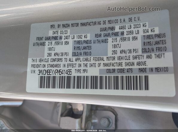 3MVDMBEYXPM541465 2023 MAZDA CX-30 Gray 