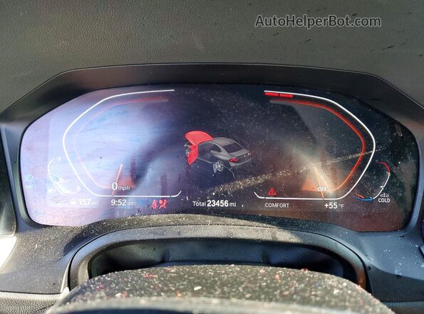 3MW23CM00N8C37464 2022 BMW 2 SERIES Red Սարքավորումների վահանակի տեսք