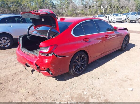 3MW5R1J07M8C04691 2021 BMW 3 SERIES Red Tył prawy