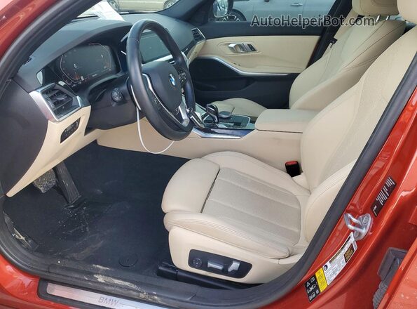 3MW5R7J05N8C24331 2022 BMW 3 SERIES Оранжевый Вид салона спереди
