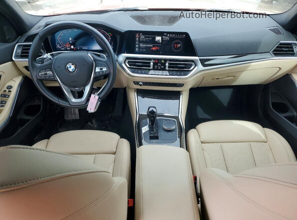 3MW5R7J05N8C24331 2022 BMW 3 SERIES Оранжевый Вид панели приборов
