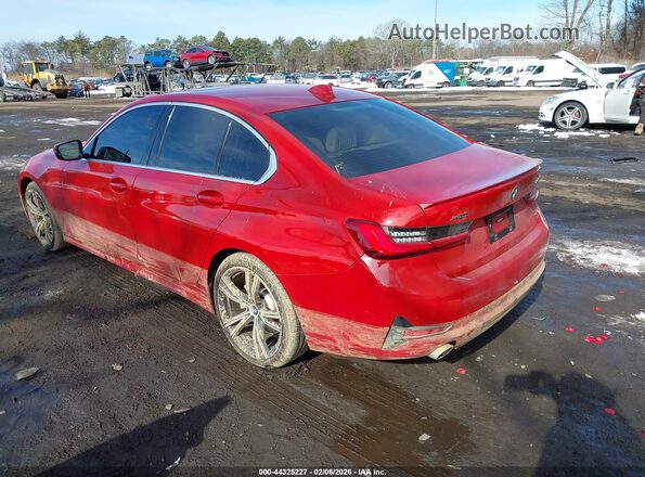 3MW5R7J07M8B73896 2021 BMW 3 SERIES Red Tył lewy