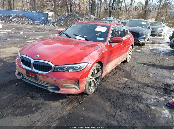 3MW5R7J07M8B73896 2021 BMW 3 SERIES Red Przód lewy