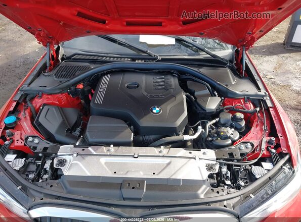 3MW5R7J07M8B73896 2021 BMW 3 SERIES Red Widok z tyłu