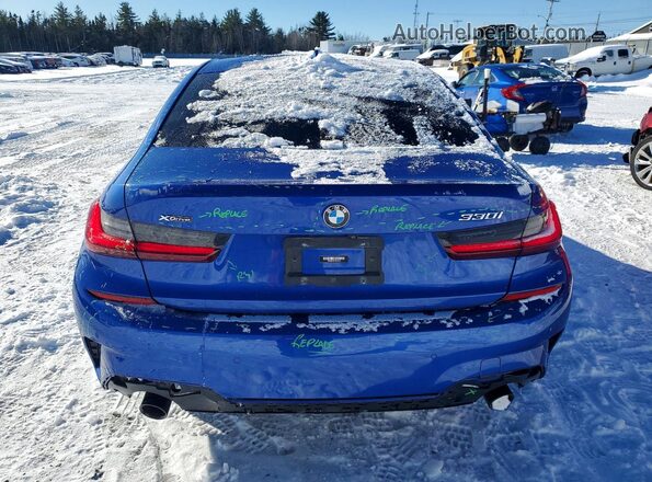 3MW5R7J07N8C40756 2022 BMW 3 SERIES Blue Հետևի տեսք