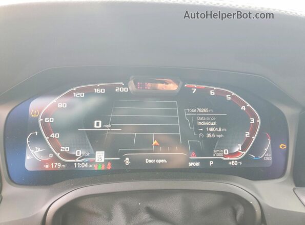 3MW5U7J03M8B55703 2021 BMW M3 White Սարքավորումների վահանակի տեսք
