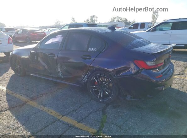 3MW5U7J05M8B53354 2021 BMW 3 SERIES Purple უკანა მარცხენა