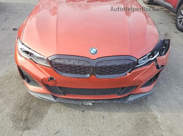 3MW5U9J01M8B62497 2021 BMW M3 Orange Widok wnętrza z tyłu
