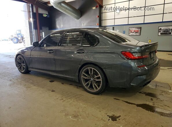 3MW5U9J09M8B61422 2021 BMW M3 Gray Հետևի ձախ