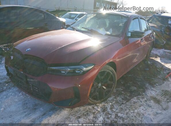 3MW69FT00T8F87435 2026 BMW M3 Red Առջևի ձախ երեք քառորդ տեսարան