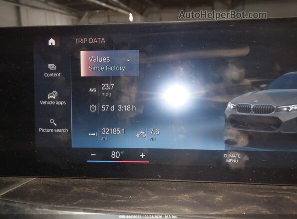 3MW89FF00P8D61003 2023 BMW 7 SERIES Gray Հետևի նստատեղերի տեսք