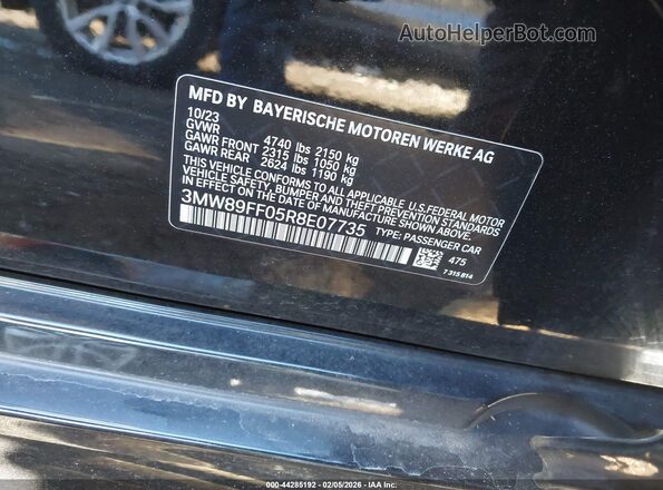 3MW89FF05R8E07735 2024 BMW 3 SERIES Black Շարժիչի բաժամունքի տեսք